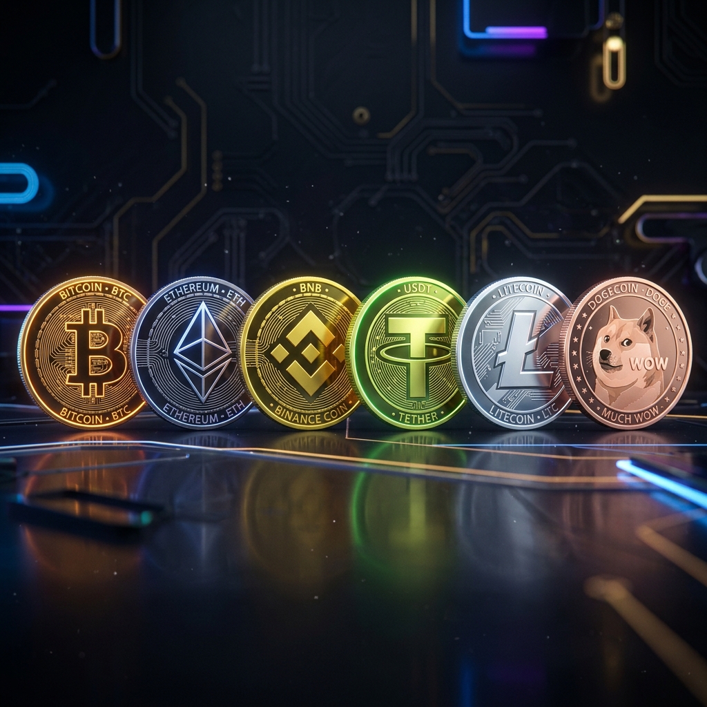Bitcoin BTC Ethereum ETH BNB Tether USDT Litecoin LTC Dogecoin DOGE